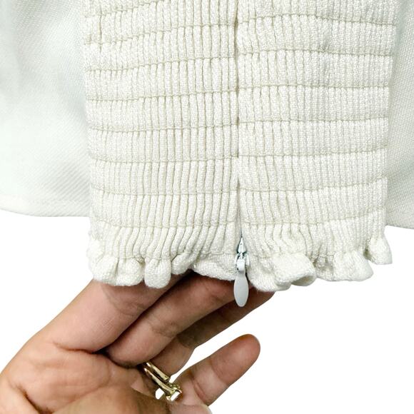 Reformation Melanie Sweetheart Neck Top White Women’s Size 0 - Picture 8 of 11